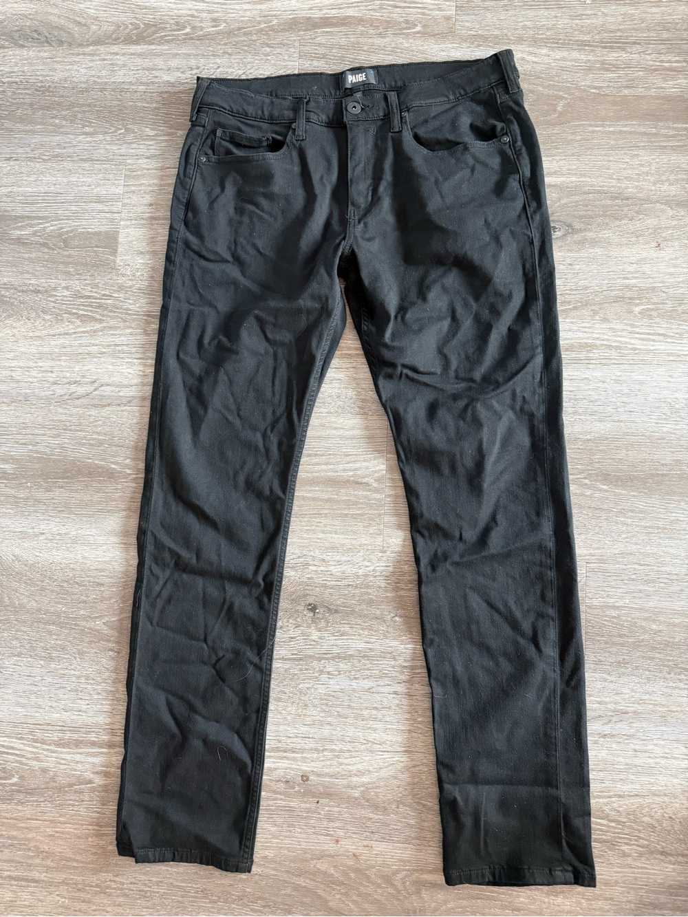 PAIGE Men's Slim Black Jeans - Clean Minimal Design - Picture 2 of 4